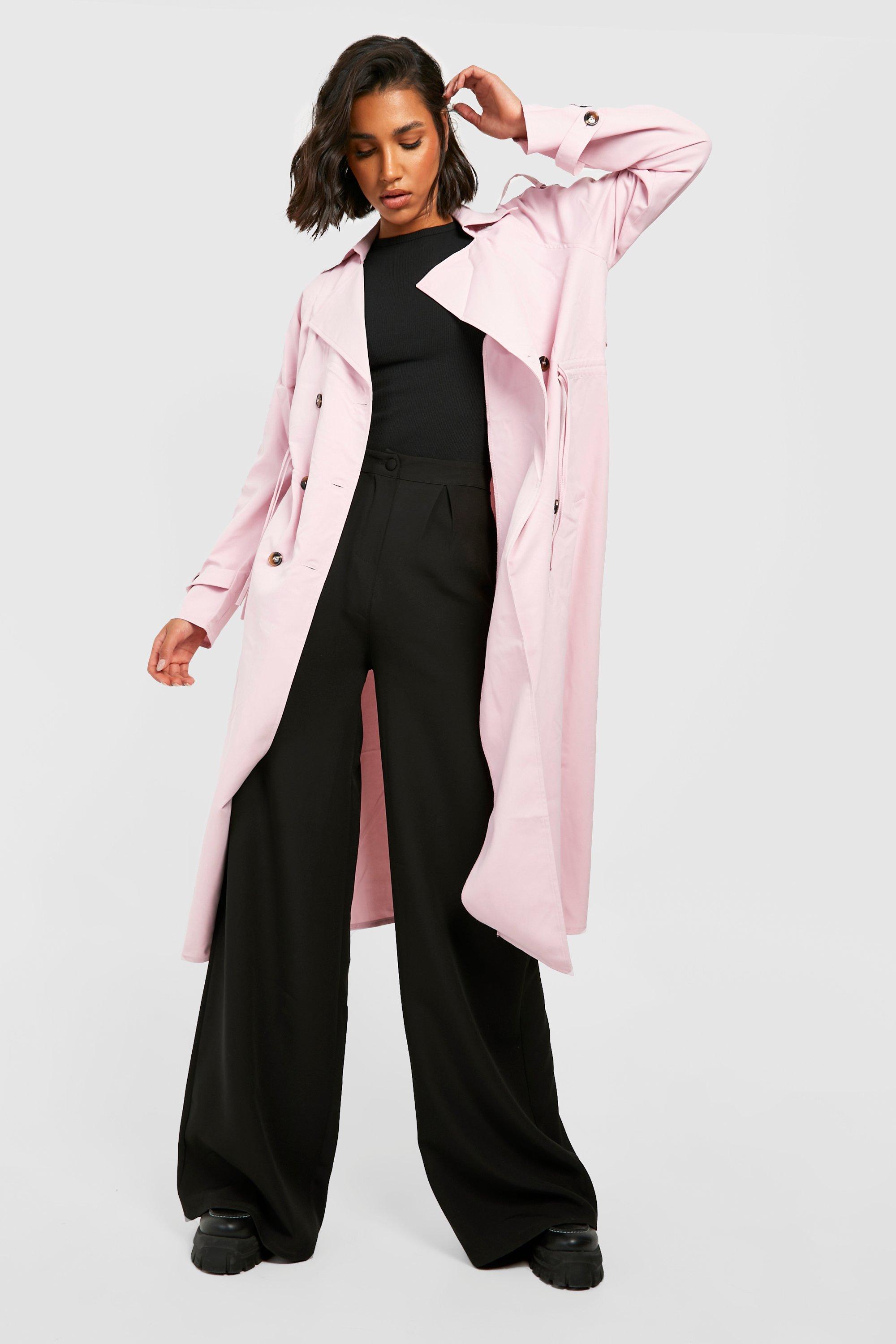 Dusky pink hot sale trench coat